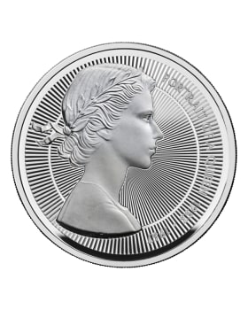 2026 56.56g Great Britain Portraits of Queen Elizabeth II - The First Effigy .925 Silver Proof Piedfort Coin