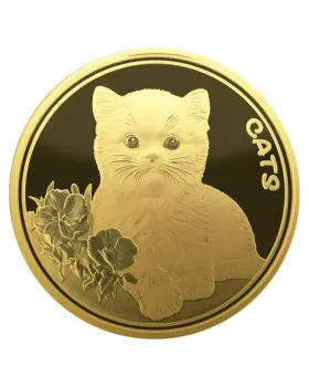 2023 1 oz Fiji Cats .999 Gold Proof-like Coin