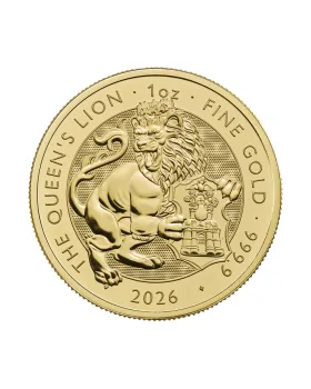 2026 1 oz Great Britain The Royal Tudor Beasts Series - The Queen's Lion .9999 Gold BU Coin
