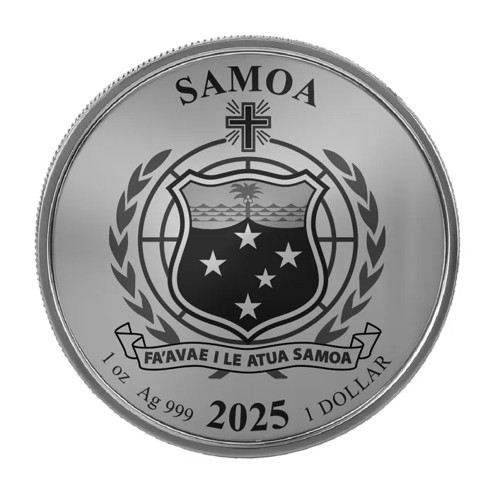 2025 1oz Samoa Easter Rabbit .999 Silver Coloured High