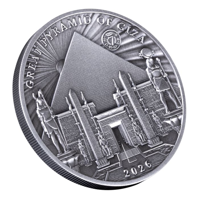 2026 所羅門群島吉薩胡夫大金字塔.999仿古類精鑄銀幣100克 2026 所羅門群島吉薩胡夫大金字塔.999仿古類精鑄銀幣100克
