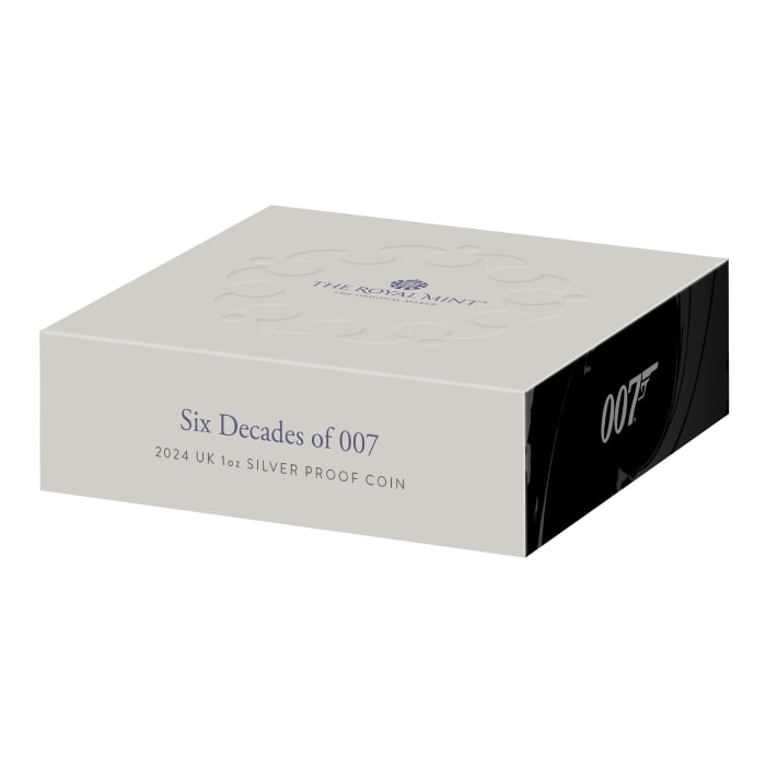2024 1oz Great Britain Six Decades of 007 .999 Silver Proof Coin