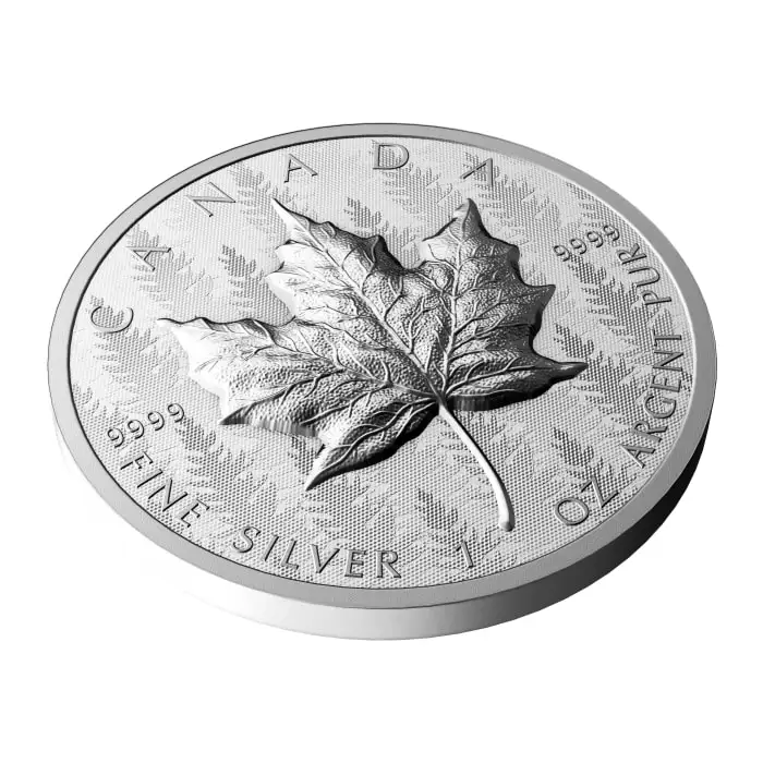 2024 1oz Canada Ultra High Relief Maple .9999 Silver Reverse