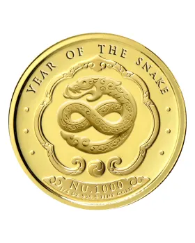 2025 1oz Kingdom of Bhutan Lunar Year of Snake .999 Silver
