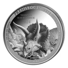 2024年 トリケラトプス PREHISTORIC LIFE 1オンス銀貨 17903242024_20_1oz_triceratops