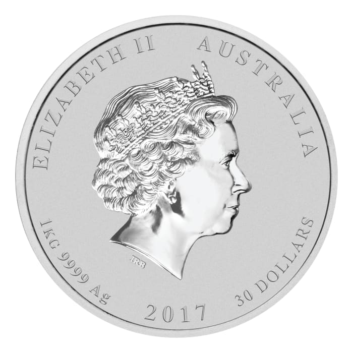 2017 1 kg Australia Lunar Series II - Year of the Rooster .9999