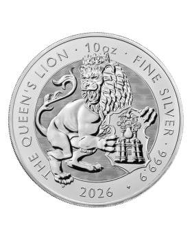 2026 10 oz Great Britain The Royal Tudor Beasts Series - The Queen's Lion .9999 Silver BU Coin