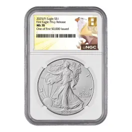 2025 1oz America Eagle with Eagle Privy Mark .999 Silver