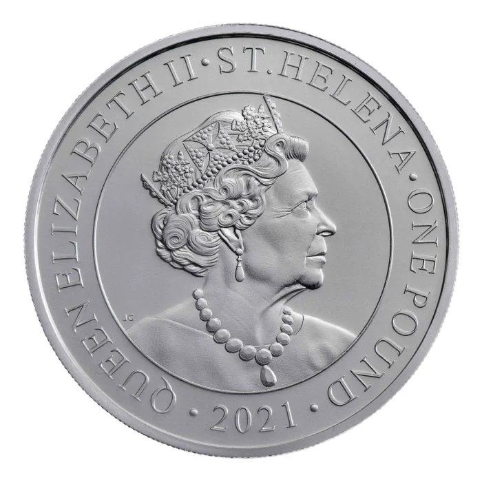 2021 1 oz St Helena Modern Chinese Trade Dollar .999 Silver