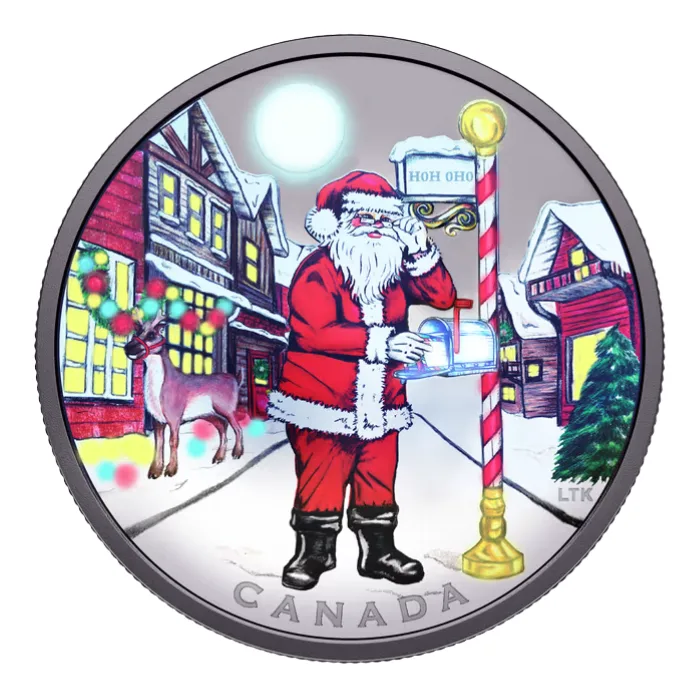 2025 1 oz Canada Dear Santa .9999 Silver Coloured Proof Coin