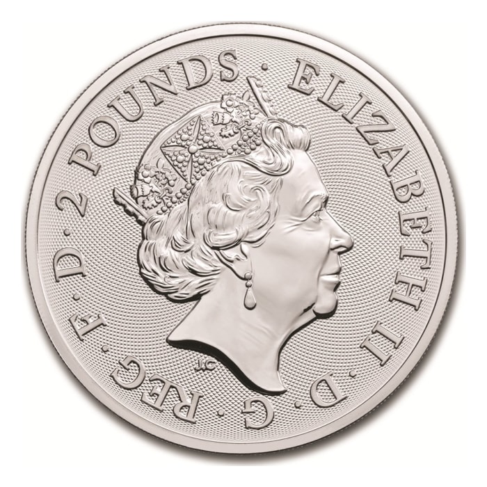 2018 1 oz Great Britain Lunar Series - Year of the Dog .999 Silver