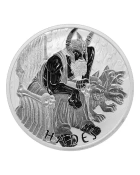 2021 1 oz Tuvalu Gods of Olympus - Hades .9999 Silver BU Coin