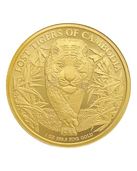 貨幣　金貨 2026 柬埔寨迷失的柬埔寨老虎.999 銀幣1盎司