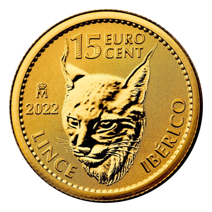 2022 西班牙山貓.9999金幣1/10盎司