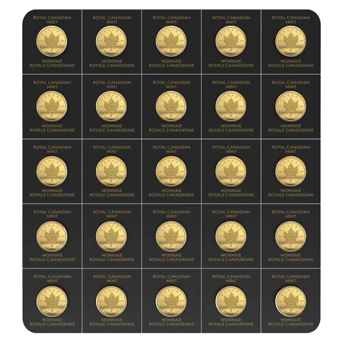 2022 1 gram Maplegram25 Maple Leaf .9999 Gold Coin
