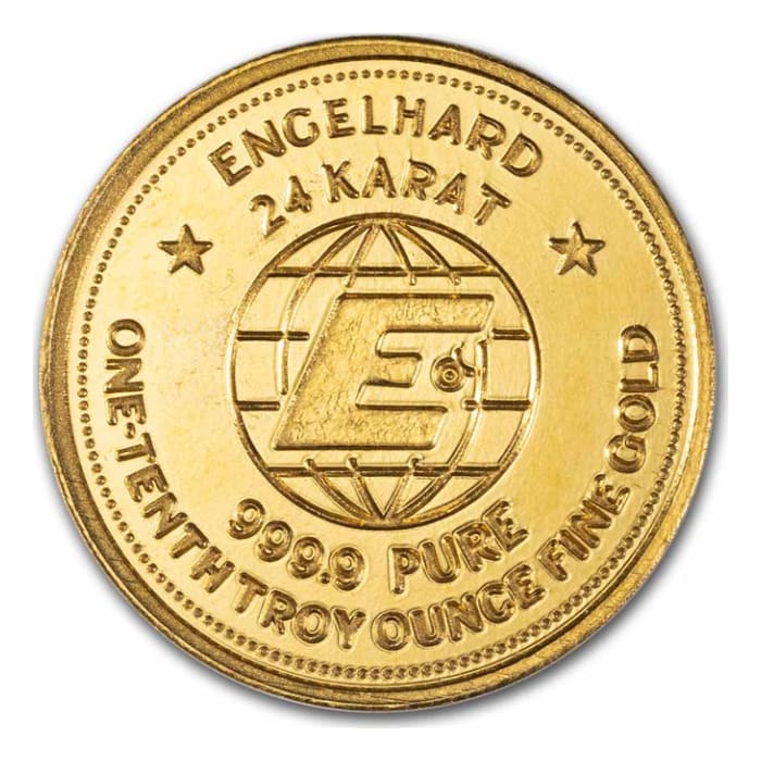 2025 1/10 oz Engelhard Prospector .9999 Gold BU Round