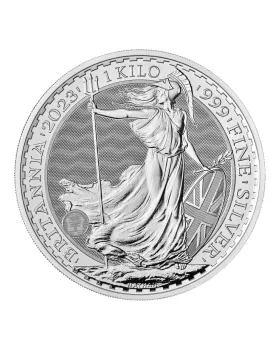 2023 1 Kg Great Britain Britannia 999 Silver BU Coin (King Charles III Effigy)