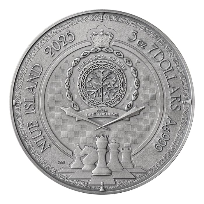 2025 紐埃王翼棄兵.999鍍金仿古銀幣3盎司