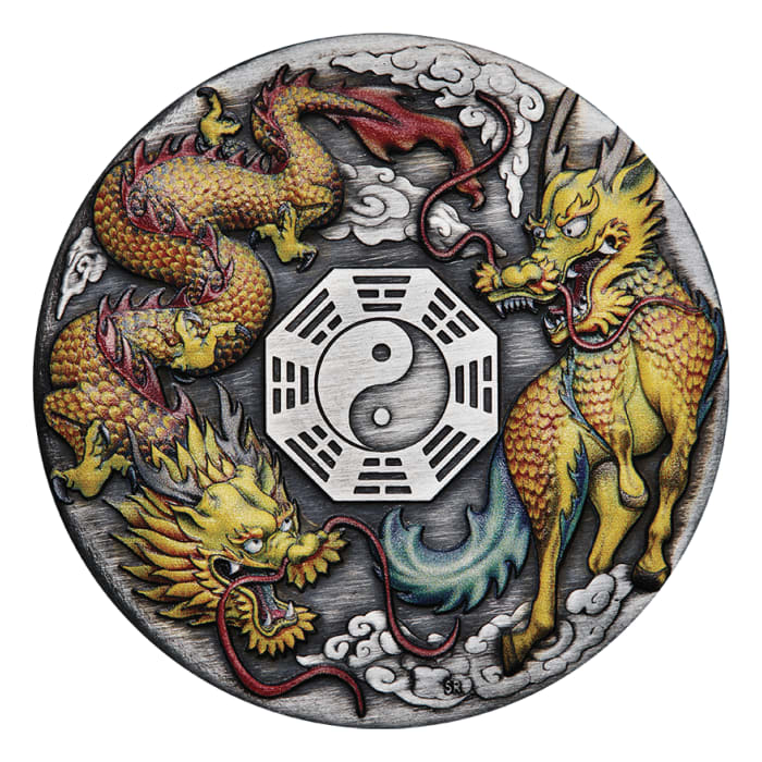 TUVALU 2008 戊子年 ２ドル 銀貨 Tuvalu Silver Coin 5 oz 2014 Chinese Ancient Mythical