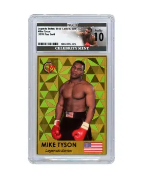 2023 0.5 grams Cook Islands Legend Series : Mike Tyson Green Colorway .9999 Gold Foil Coin Card (NGC Prooflike 10)