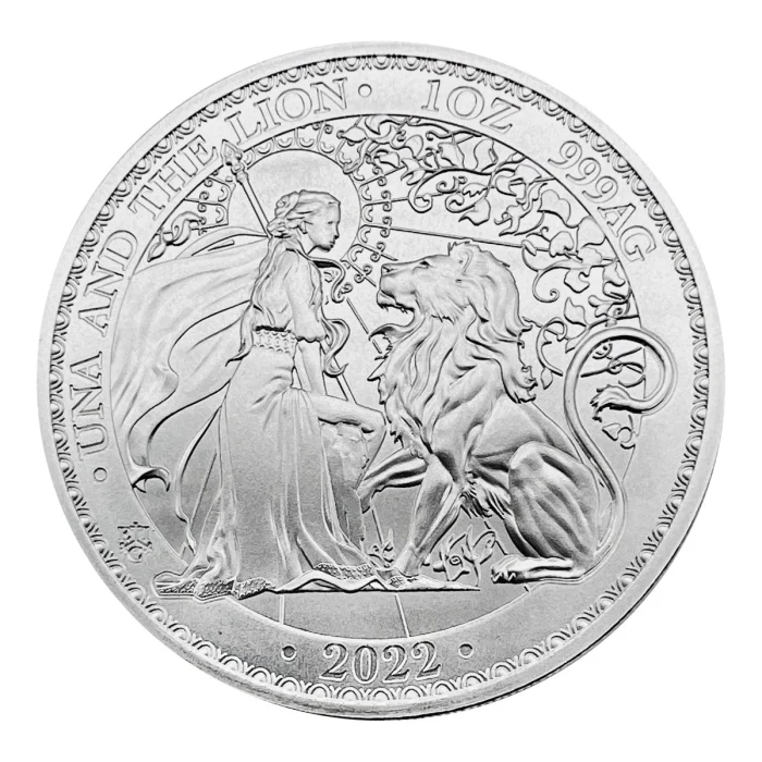 2022 1 oz St Helena Una and the Lion .999 Silver BU Coin