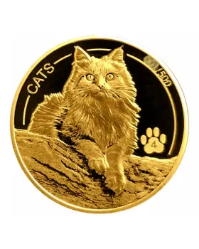 2025 1oz Fiji Cats .999 Silver Proof Like Coin