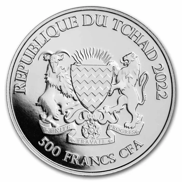 2022 1oz Chad Celtic Animals Rooster .999 Silver Coin