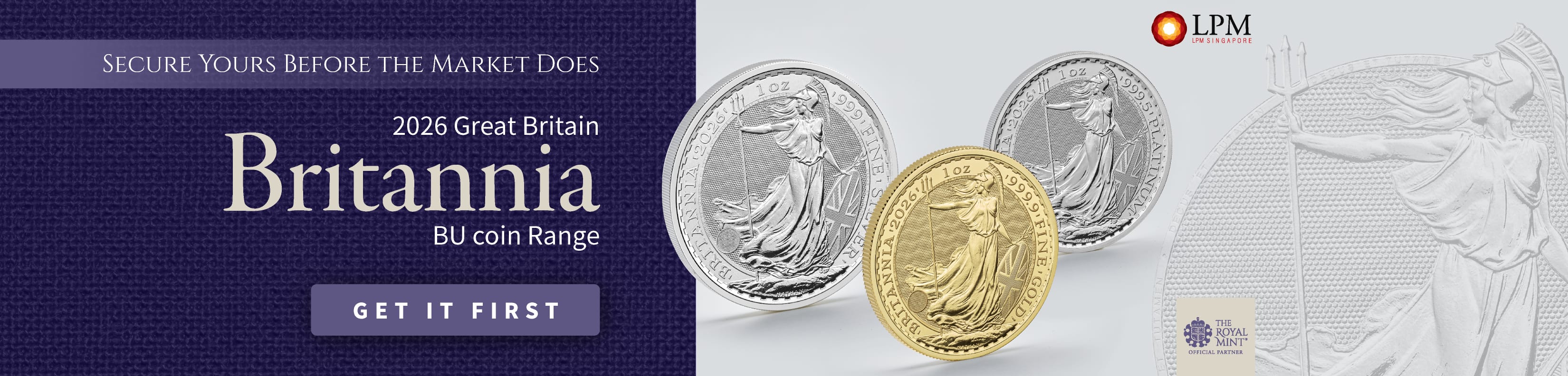 The Royal Mint 2026 Britannia Bullion Range