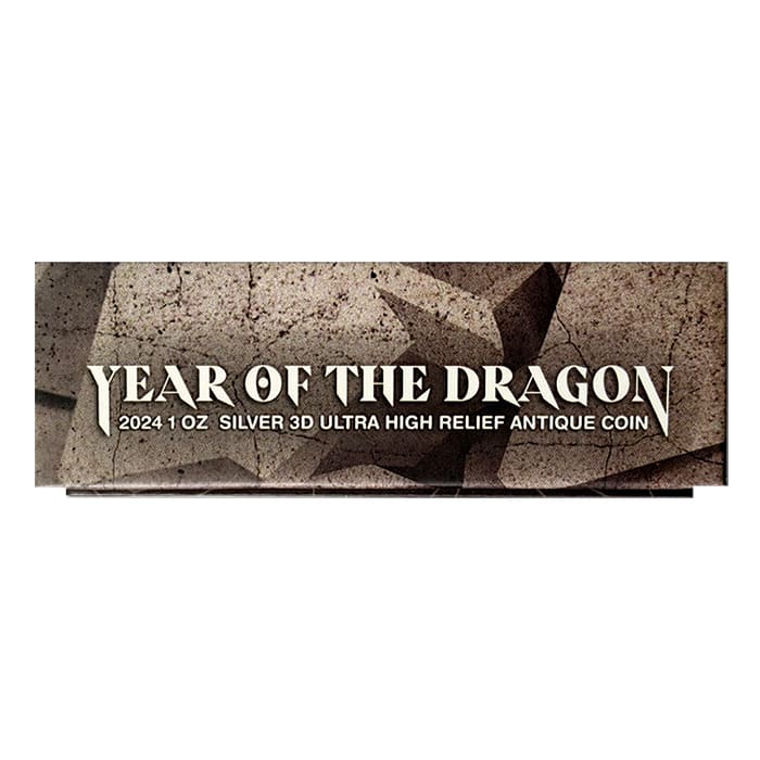 2024 1 oz Fiji Year of the Dragon .999 3D Ultra High Relief