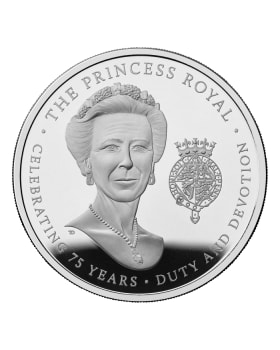 銀盃　記念バッチ 2025 28.28g Great Britain The 75th Birthday of HRH The