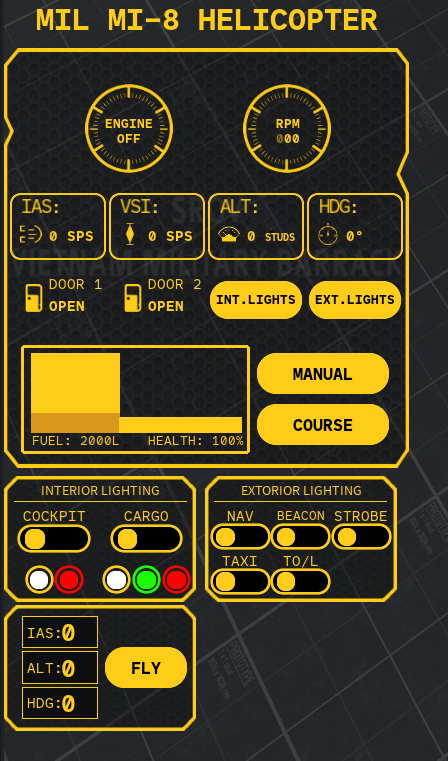 Bảng Điều Khiển Trực Thăng