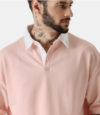 Trendy Peach Polo Shirt - Kenyan Style