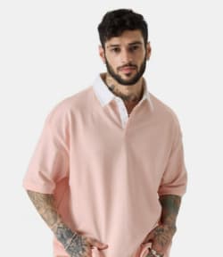 Trendy Peach Polo Shirt - Kenyan Style