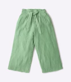 Trendy High-Waist Green Culottes