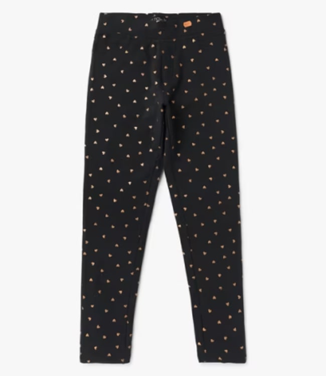 Stylish Heart Print Leggings for Girls - Trendy