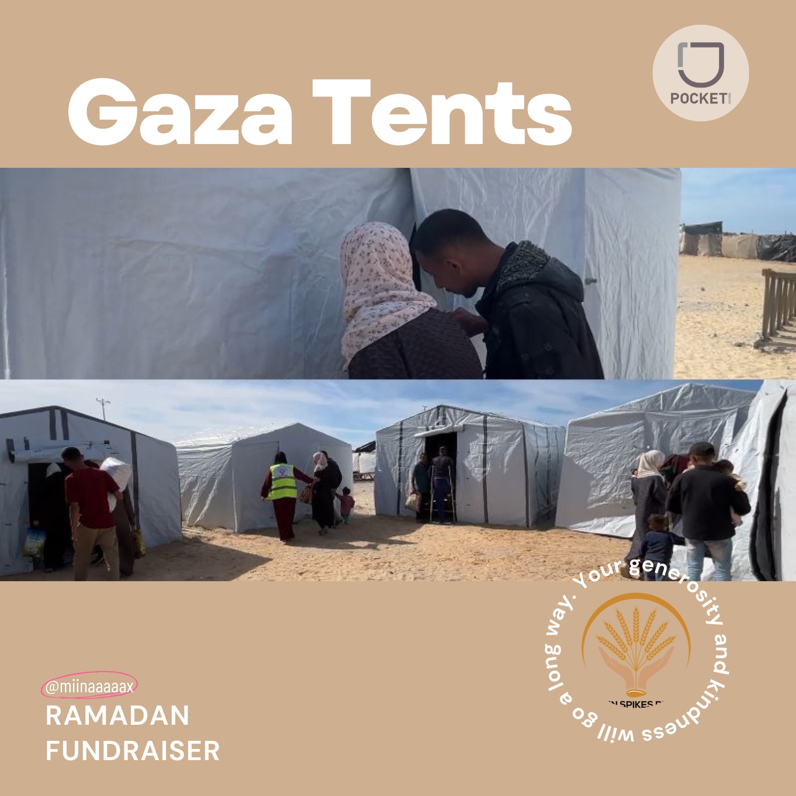 Mina's Fundraiser for Tents in Gaza