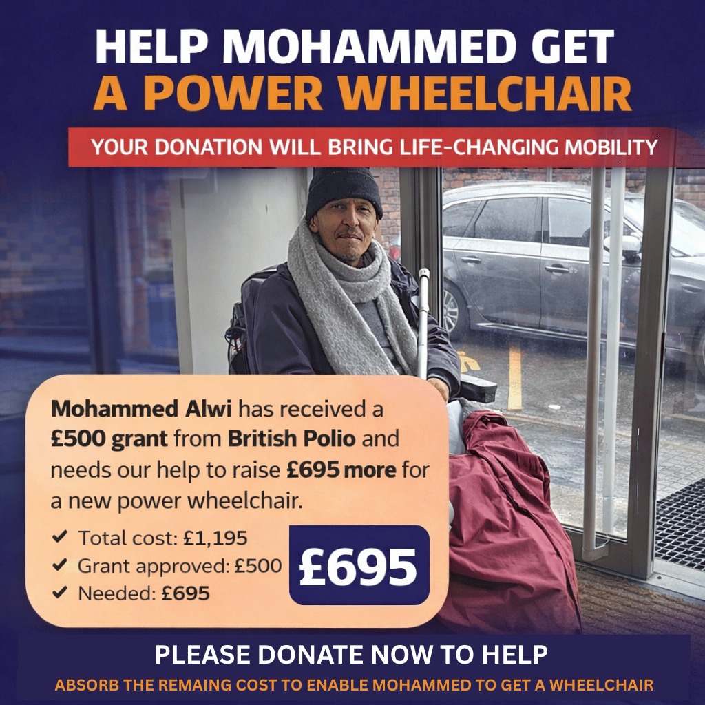 Help Mohammed get a power wheelchair