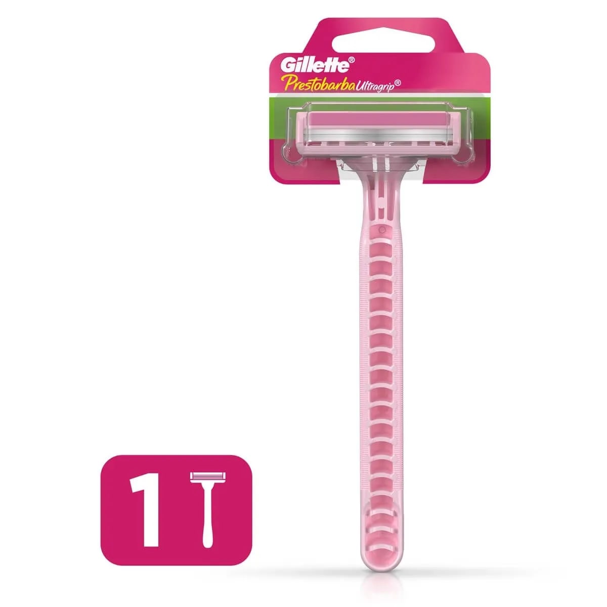 Máquina de Afeitar Prestobarba Ultragrip Rosada