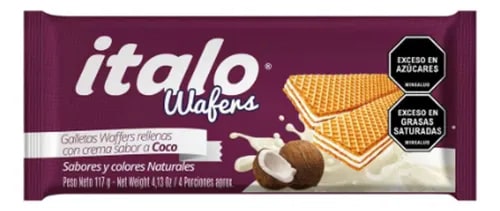 Galletas Wafers Rellenas sabor a Coco