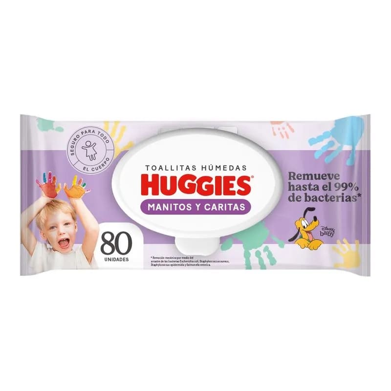 Toallas Húmedas Huggies Manitos y Carita 80 unds
