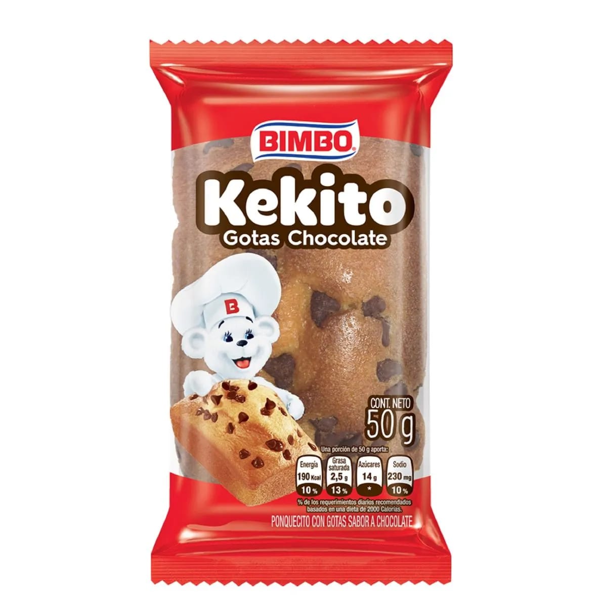 Ponqué Kekito Gotas Chocolate