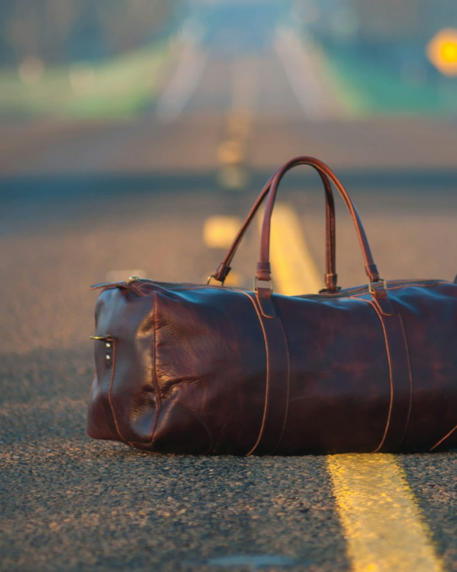 Leather Weekender