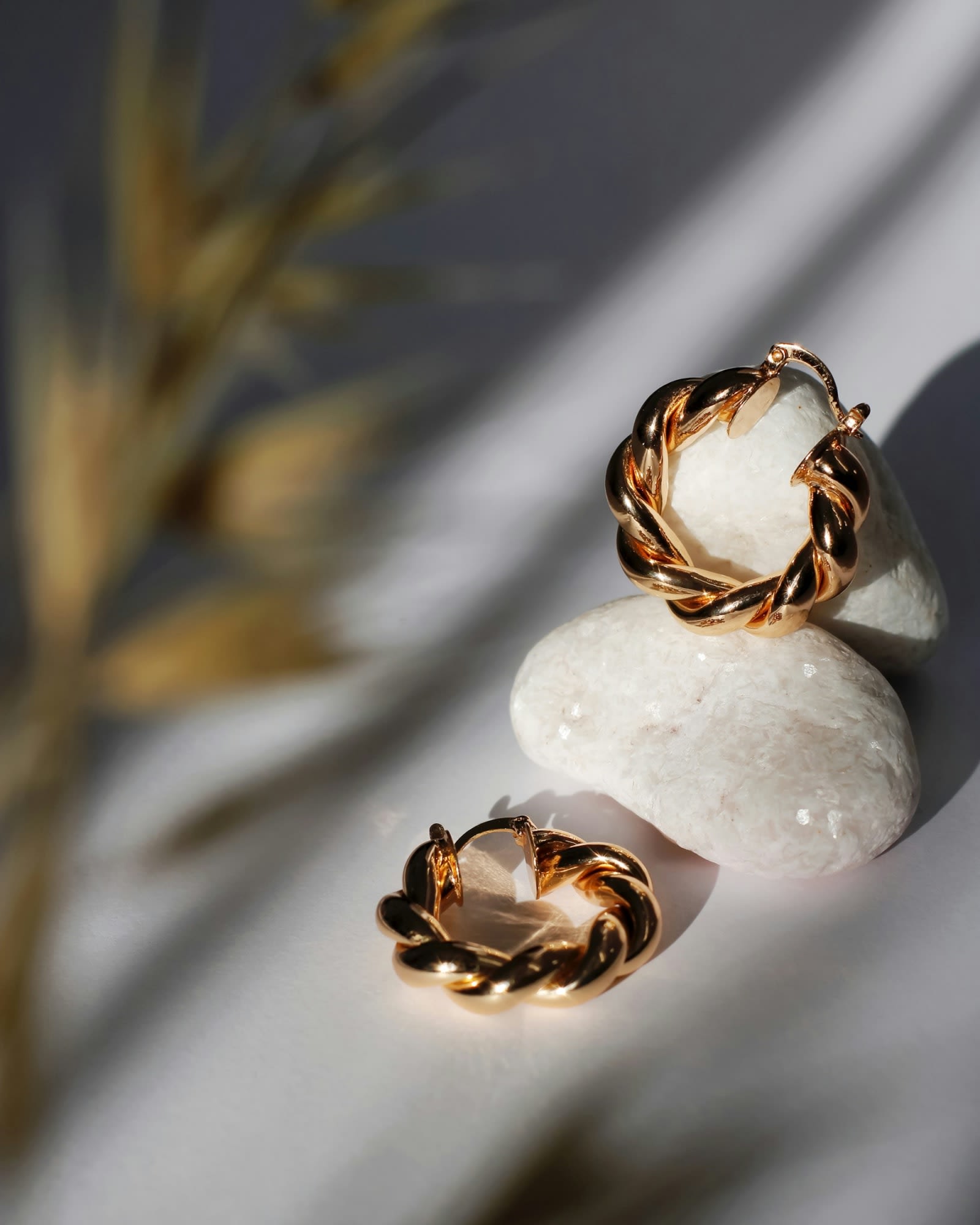 Twisted Gold Hoops