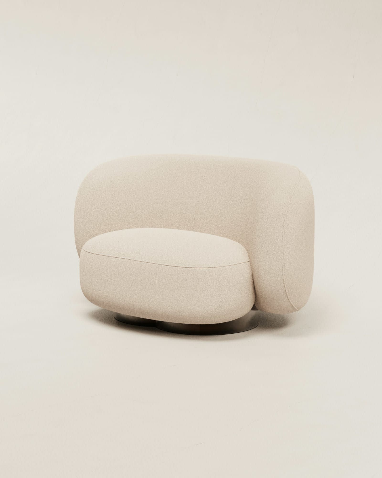 Bouclé Barrel Chair