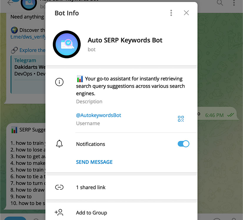 Auto SERP Keywords Bot