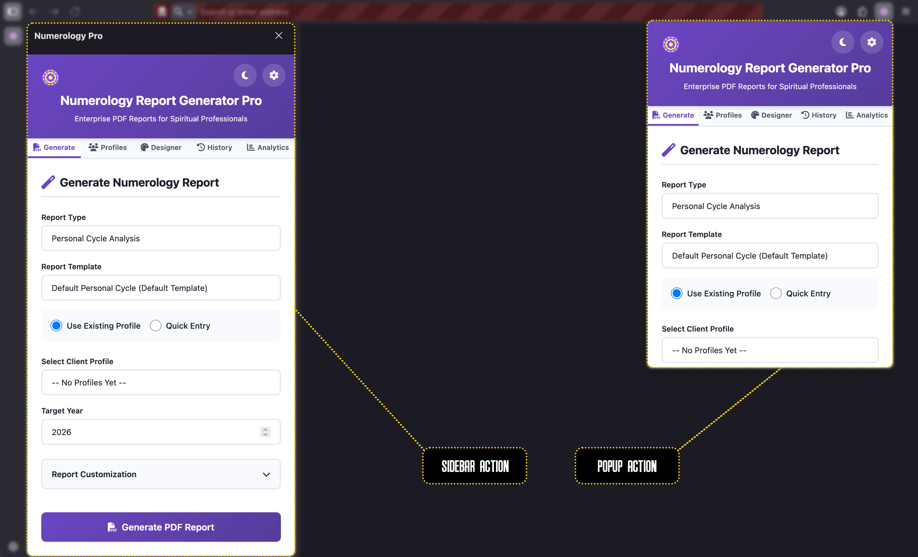 Numerology Report Generator Pro - Main Interface