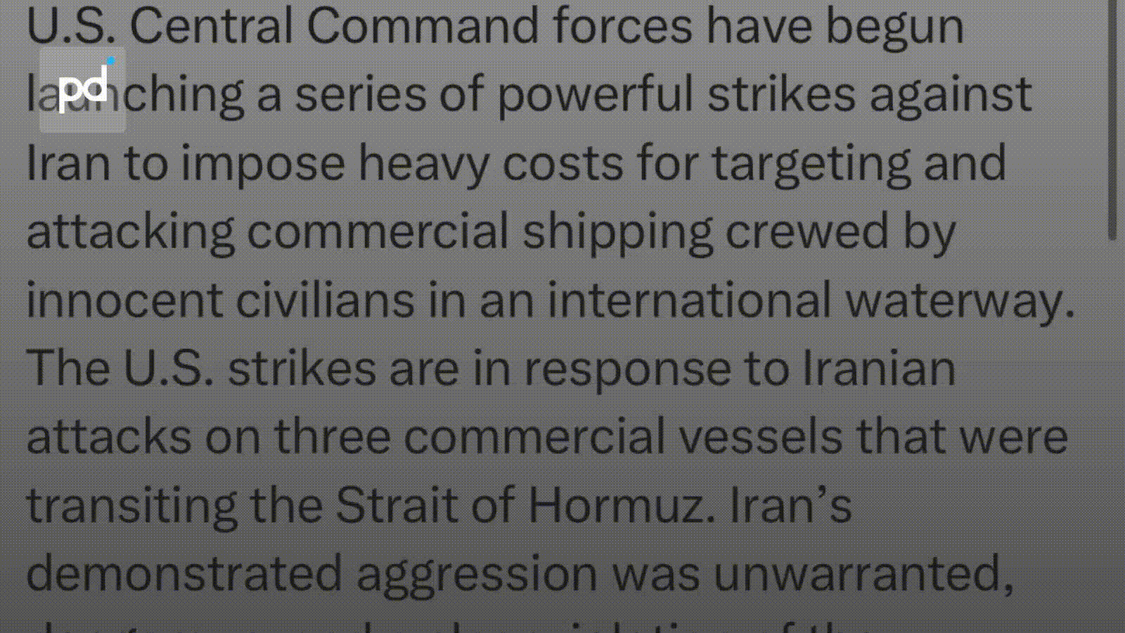 US Launches Fourth Strike Wave on Iran Over Hormuz Ship Attacks