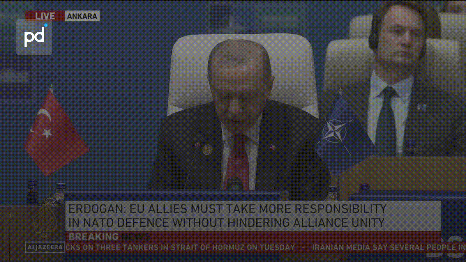 Erdogan Pledges Turkey Role in Hormuz Demining at NATO Summit