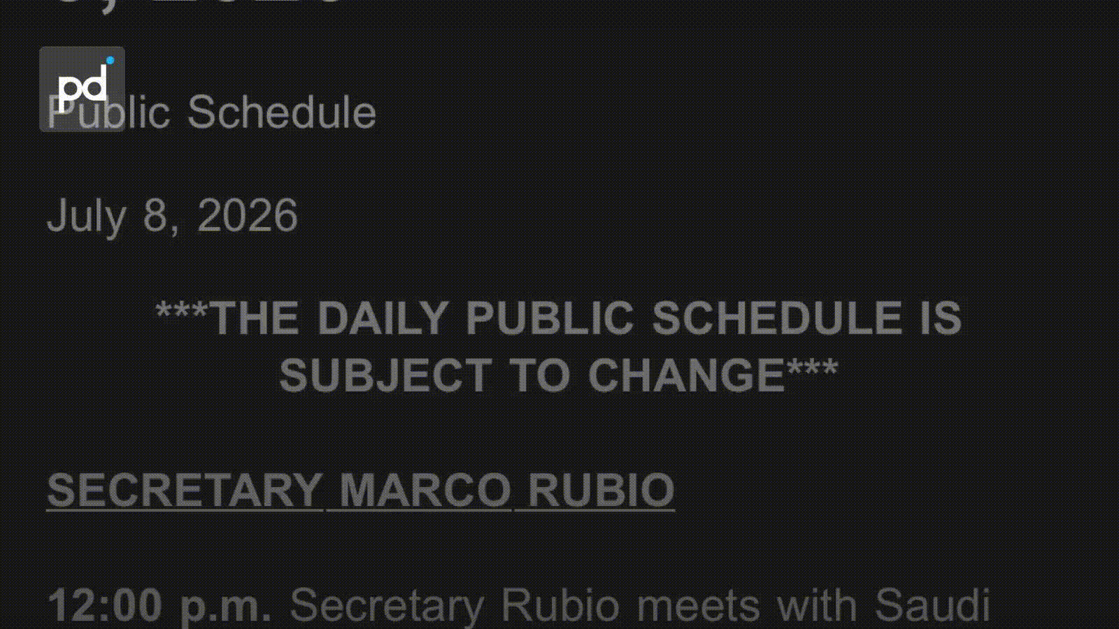 Rubio to Meet Saudi Ambassador at White House Amid Iran Escalation