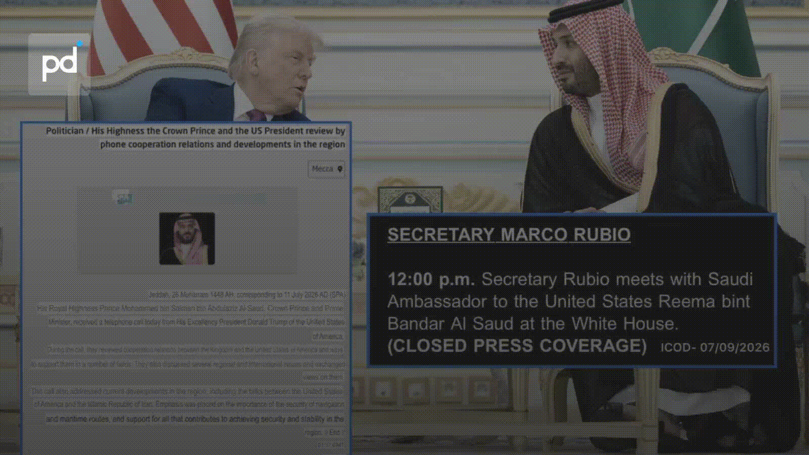 Trump Calls MBS on Hormuz and Iran as Gulf War Escalates